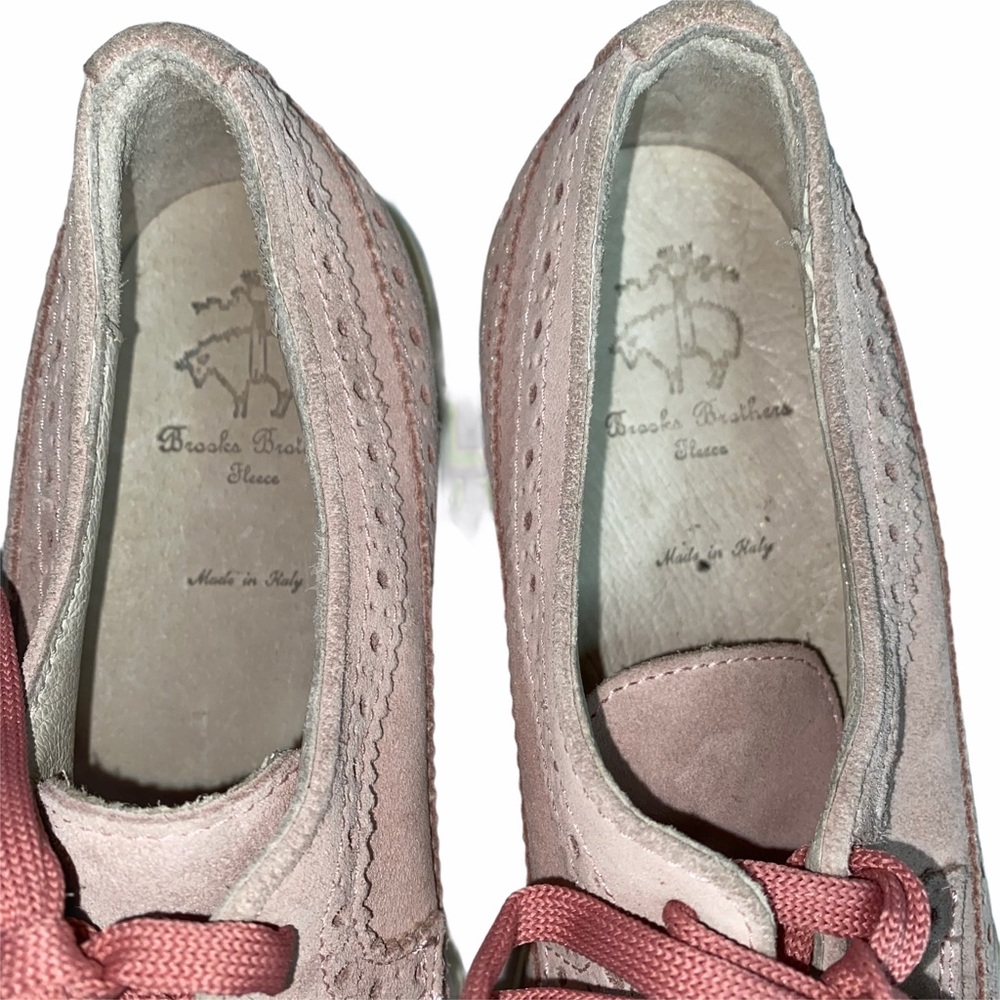 Brooks Brothers Pink Girls Suede Wingtip Shoes - Picture 6 of 11